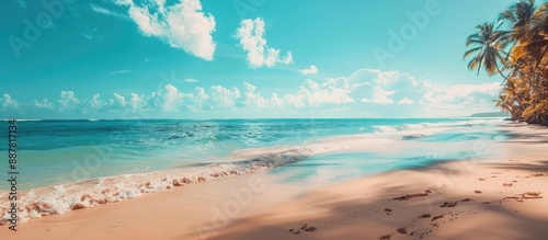 Scenic tropical beach durin...