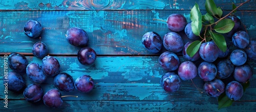 Plums in shades of blue and...