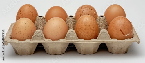 Organic egg pack in a four ...