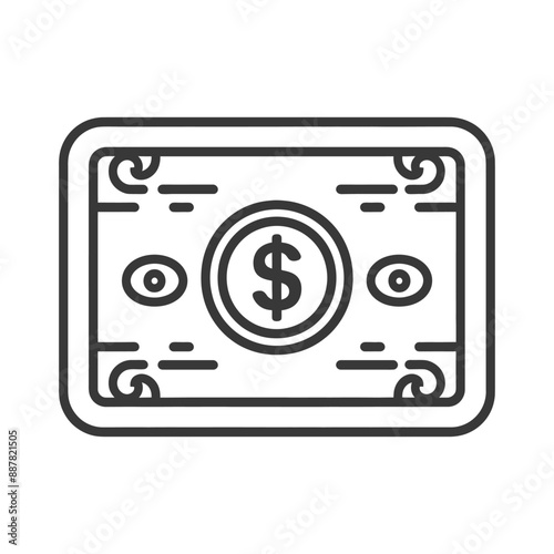 Free Download currency minimalist line art icon logo symbol icon black color only - GFXLoad
