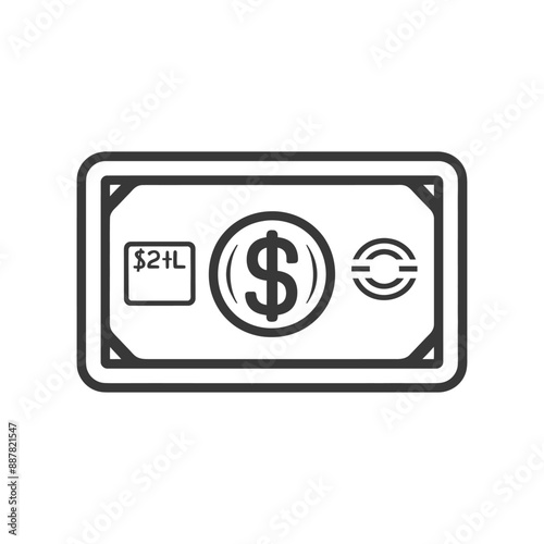 Free Download currency minimalist line art icon logo symbol icon black color only - GFXLoad