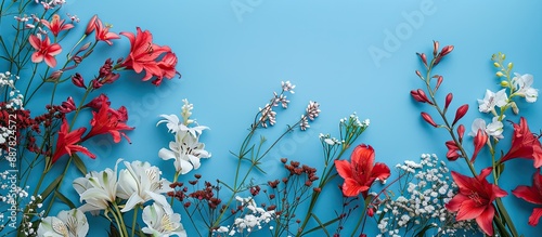 Table with lovely flowers o...