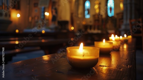 Candlelight in a church