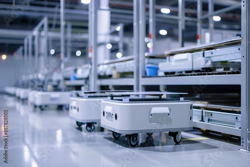 Automated Guided Vehicles in a Warehouse © Mosy Studio