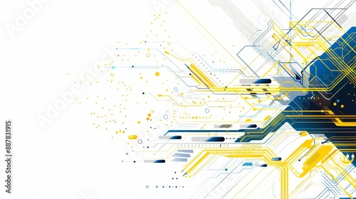 Tremendous Futuristic Technology Background Vector Presentation Design. Generative AI