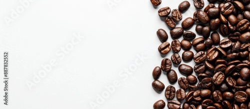 Coffee beans scattered on t...