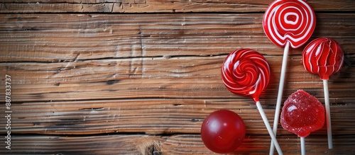 Various lollipops displayed...