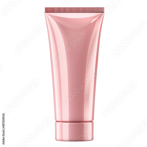 Pink Cosmetic Tube for Skincare Products , transparent background