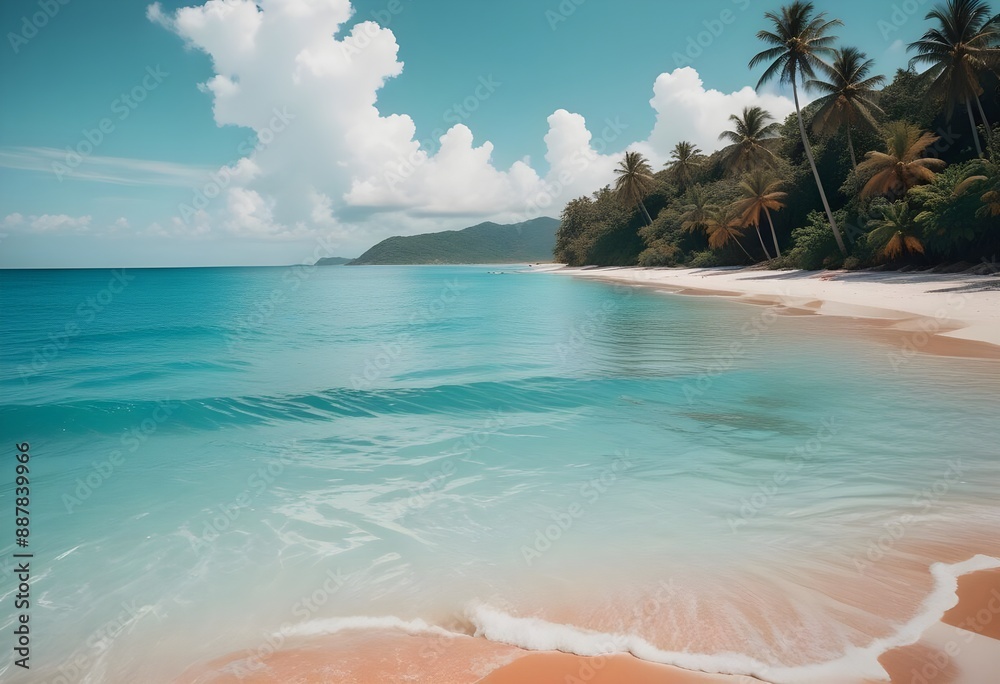 Fototapeta premium Beautiful sea beach photo