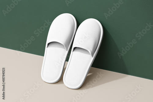 Foto Png hotel slippers mockup, transparent design