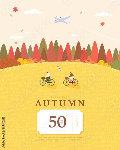 autumn sentimental frame illustration. Web-Banner
