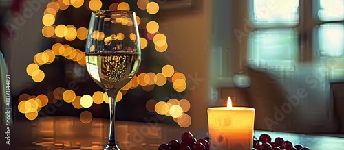 A festive scene featuring a...