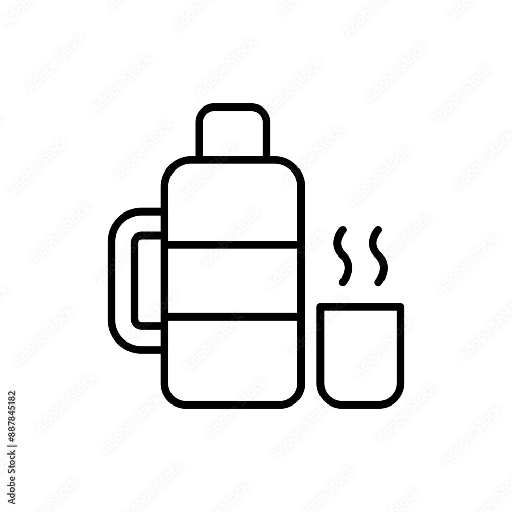 Hot drink outline icons, minimalist vector illustration ,simple transparent graphic element .Isolated on white background Hot drink outline icons, minimalist vector illustration ,simple transparent graphic element .Isolated on white background