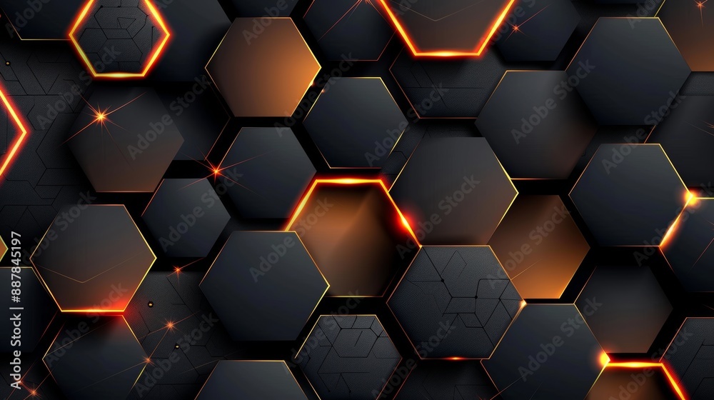 Abstract Background From Hexagons. Futuristic, Technology, Energy and Science Concept. Abstract Background From Hexagons. Futuristic, Technology, Energy and Science Concept.