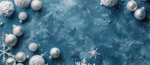 Top view of a blue grey bac...