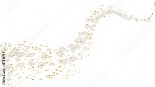 Sparkle gold bokeh. Luxury background. Golden star effect. Glitter golden star and lightwave. Golden Holiday banner with glow particle. Festive party. Twinkle flash.Golden PNG illustration.