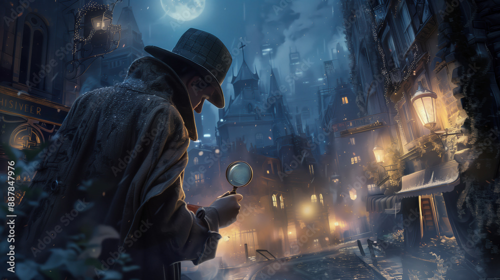 Moonlit Detective: Solving Mysteries in an Enchanting Cityscape