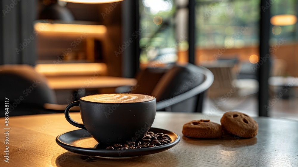 Fototapeta premium Coffee Break in a Cozy Cafe.