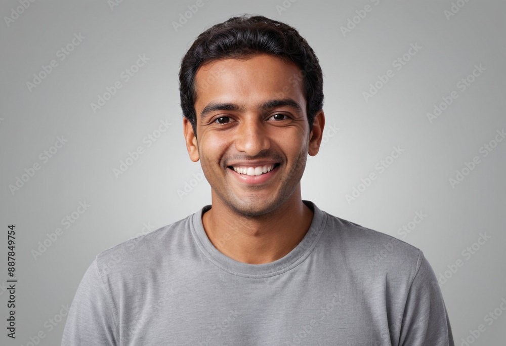 Portrait view of a regular happy smiling Mauritius man, ultra realistic, candid, social media, avatar image, plain solid background Portrait view of a regular happy smiling Mauritius man, ultra realistic, candid, social media, avatar image, plain solid background
