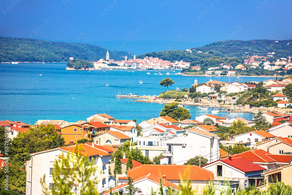 Fototapeta premium Banjol and Rab coastline view