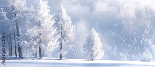 Background featuring winter scenery with copy space image