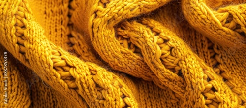 Yellow knitted fabric perfe...