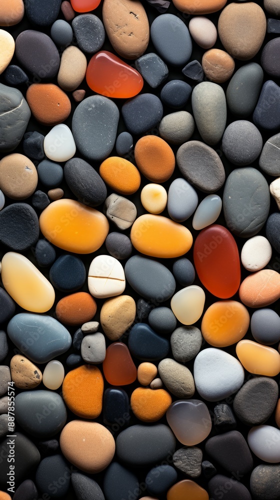 Pebble Mosaic Material Structure Background - Generative AI Pebble Mosaic Material Structure Background - Generative AI
