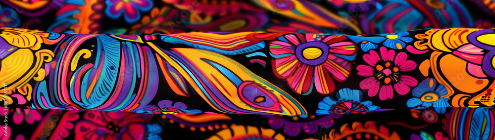 Fototapeta premium colorful hispanic heritage pattern banner background