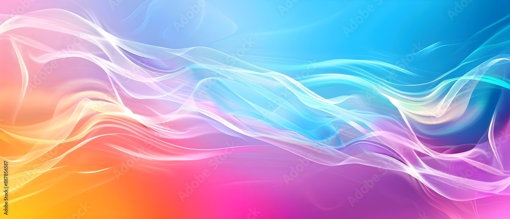 Obraz premium abstract background with colorful waves and a blurred effect.