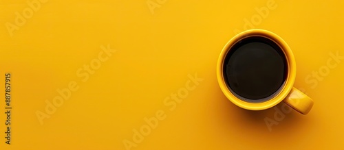 Invigorating drink in a yel...