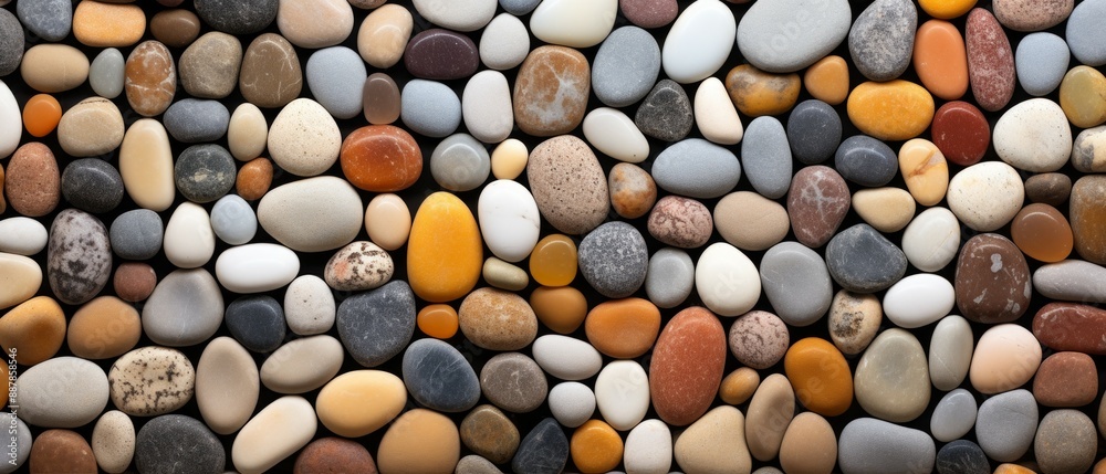 Pebble Mosaic Material Structure Background - Generative AI Pebble Mosaic Material Structure Background - Generative AI