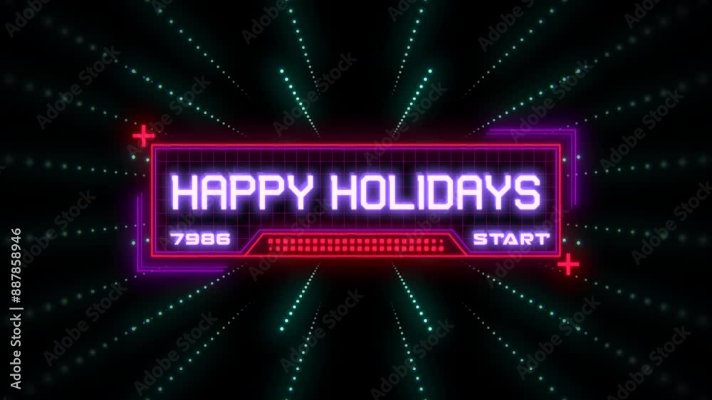 Get in a retro holiday mood with this 80s arcade-inspired neon sign! The vibrant, pixelated design and glowing effect will add a festive touch to any space Get in a retro holiday mood with this 80s arcade-inspired neon sign! The vibrant, pixelated design and glowing effect will add a festive touch to any space