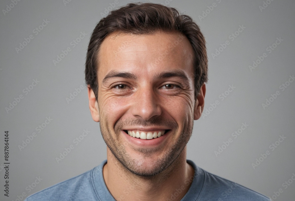Portrait view of a regular happy smiling Andorra man, ultra realistic, candid, social media, avatar image, plain solid background Portrait view of a regular happy smiling Andorra man, ultra realistic, candid, social media, avatar image, plain solid background