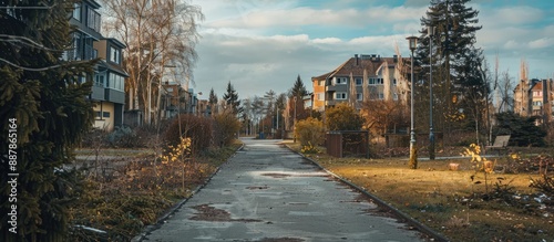 Desolate path alongside the...