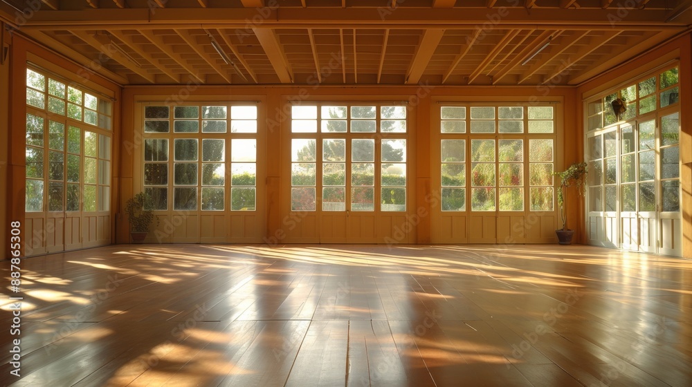 Fototapeta premium Sunlit Wooden Room