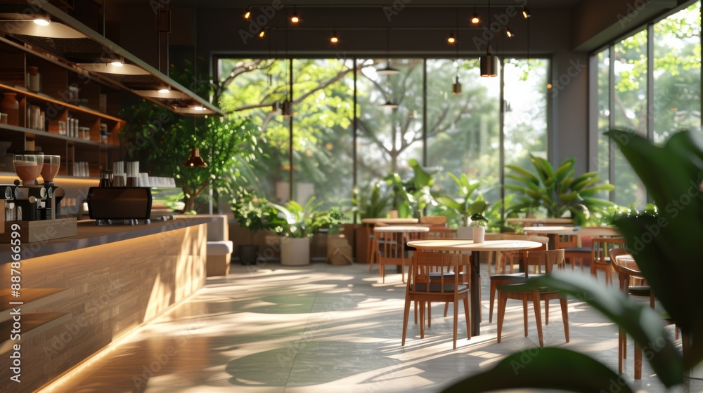Modern Café with Natural Light Modern Café with Natural Light