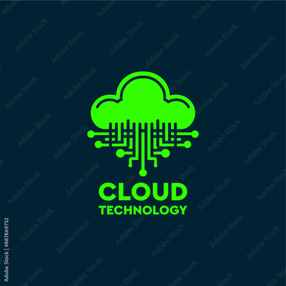Cloud Technology logo, global, storage, cloud computing, bandwidth, website, corporate, download, upload, creative, tech, data, information, modern, transfer, cloud, service, marketing, technology