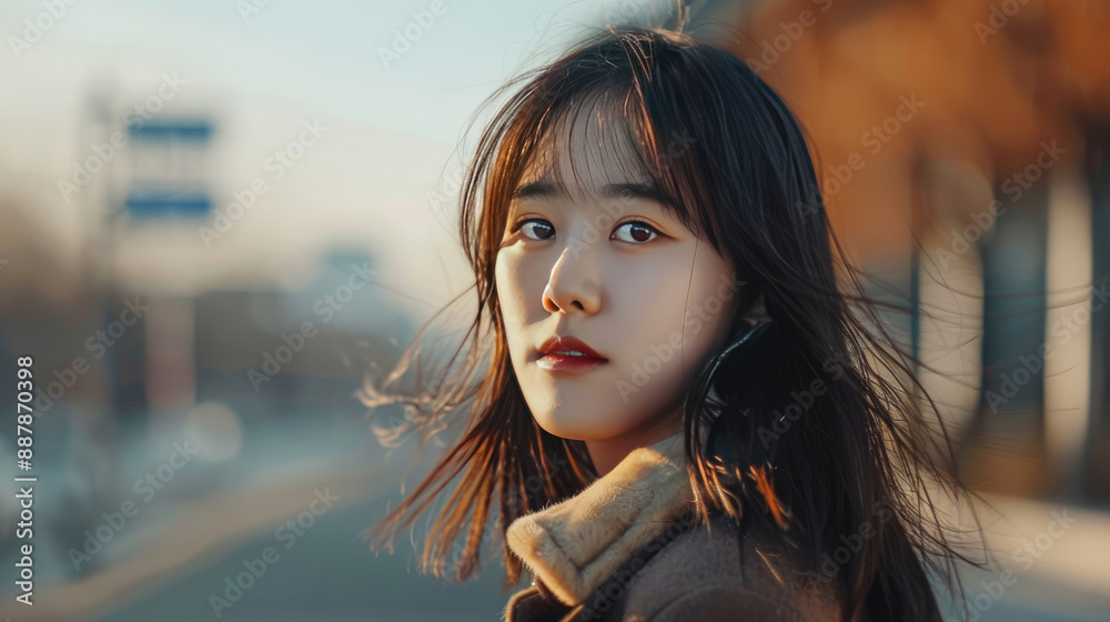 Beautiful Korean Woman with Radiant Smile Beautiful Korean Woman with Radiant Smile