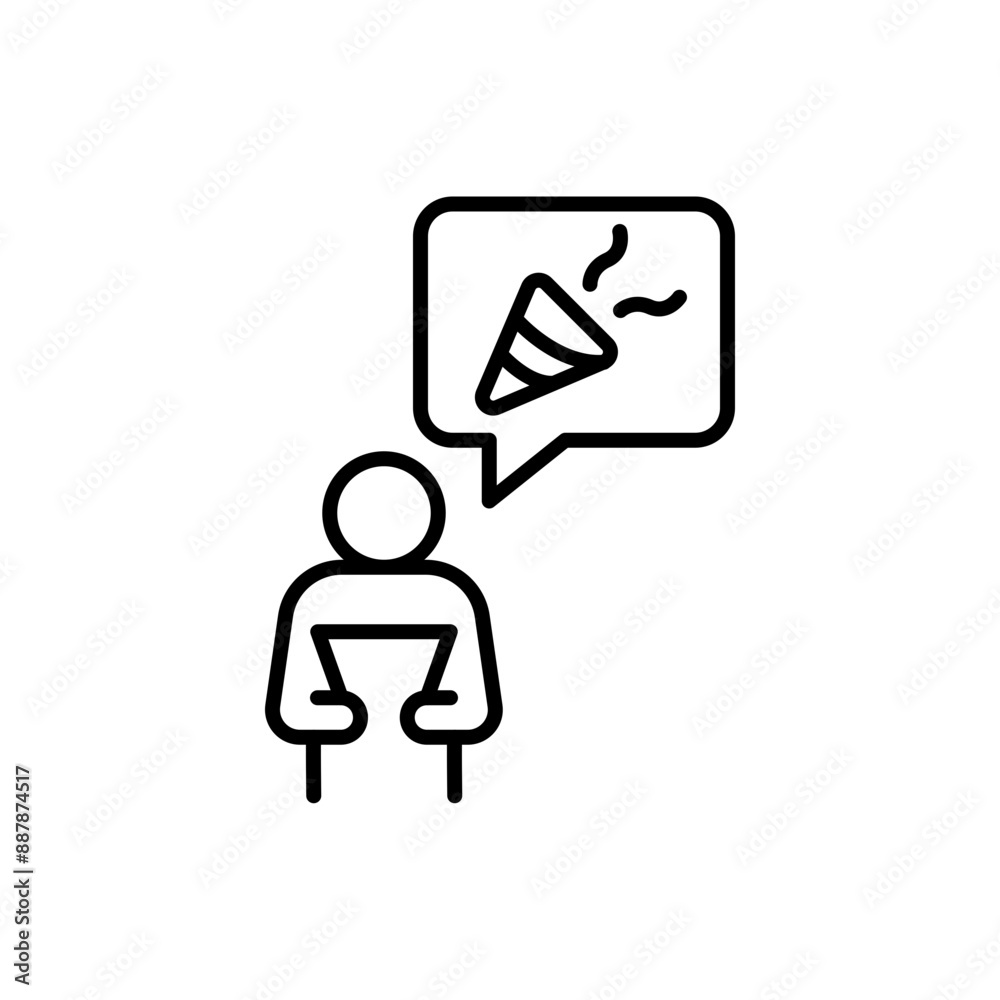 Party Invitation outline icons, minimalist vector illustration ,simple transparent graphic element .Isolated on white background Party Invitation outline icons, minimalist vector illustration ,simple transparent graphic element .Isolated on white background