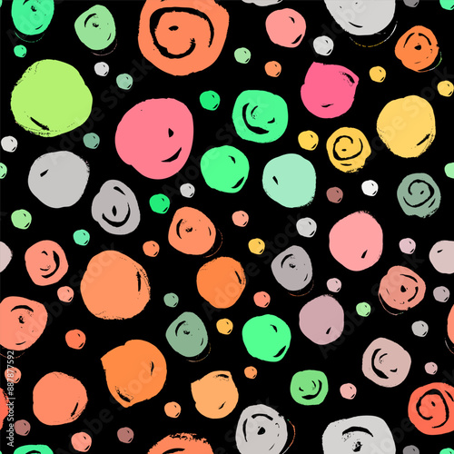 Retro vintage 80s or 90s fashion style abstract seamless pattern background. ...