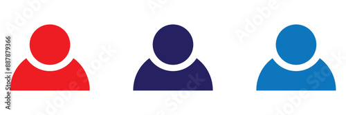 Monochrome icon. User icon in flat style, Person icon, User icon for web site,User profile login or access authentication icon. vector illustration