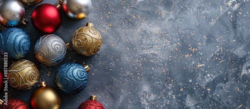 Festive Christmas balls wit...