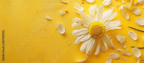 Chamomile flower and petals...