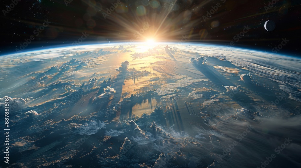 Sunrise Over Earth from Space Sunrise Over Earth from Space