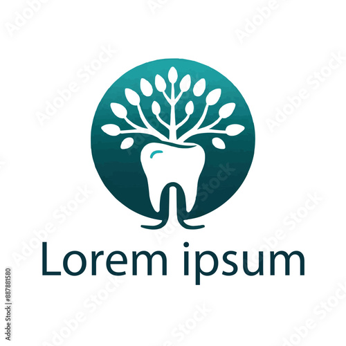 A dental tree logo on a white background