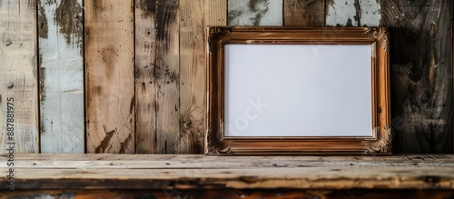 A photo frame mockup displa...