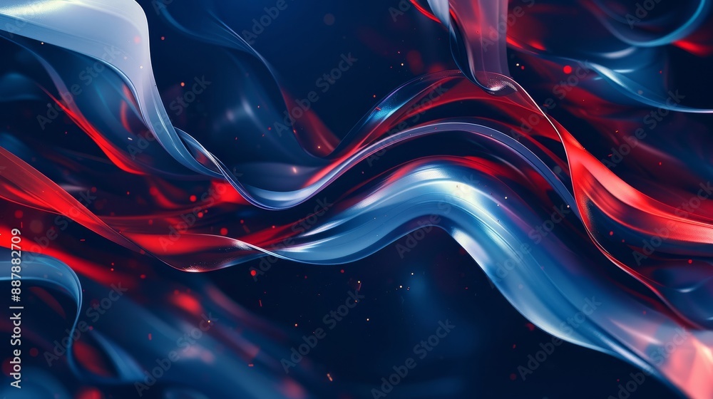 Dark blue with metallic textures red and white shapes shimmering lights Memorial Day backdrop Dark blue with metallic textures red and white shapes shimmering lights Memorial Day backdrop