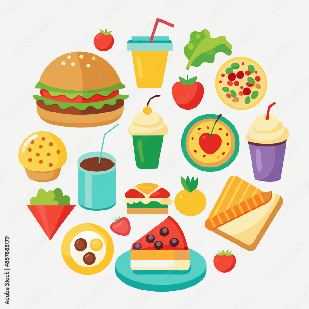 food and drink icons logo vector illustration food and drink icons logo vector illustration