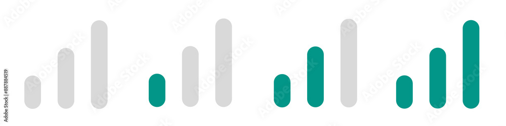 Wireless icon png element set on transparent background