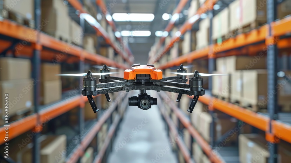 Drone in Warehouse Drone in Warehouse
